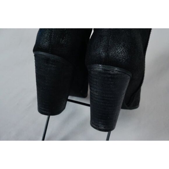 Daisy Fuentes Black Faux Leather Ankle Boots Caroline Size US 8W - Picture 3 of 9